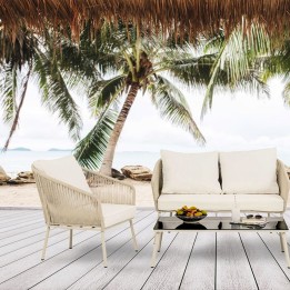 Outdoor Armchair Elba cream Kare Design