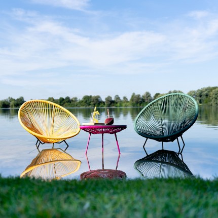 Fauteuil de jardin Acapulco jaune Kare Design