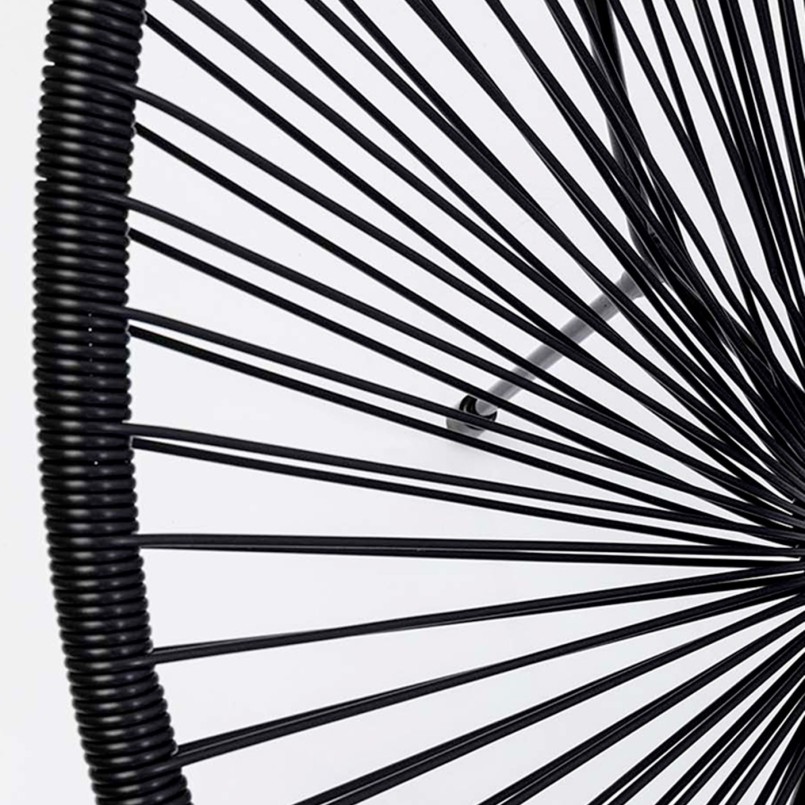 Fauteuil de jardin Acapulco noir en acier poudré - Chaise d'extérieur