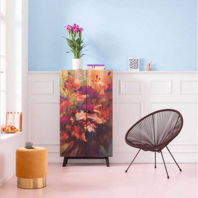 Black Acapulco garden armchair in powdered steel - Outdoor chair