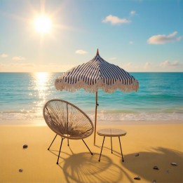 Parasol rayures noires et blanches - Kare Design