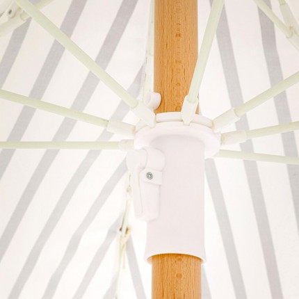 Parasol Temple rayures noir et blanc 200cm Kare Design