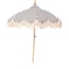 Parasol Temple stripes black and white Ø200cm Kare Design