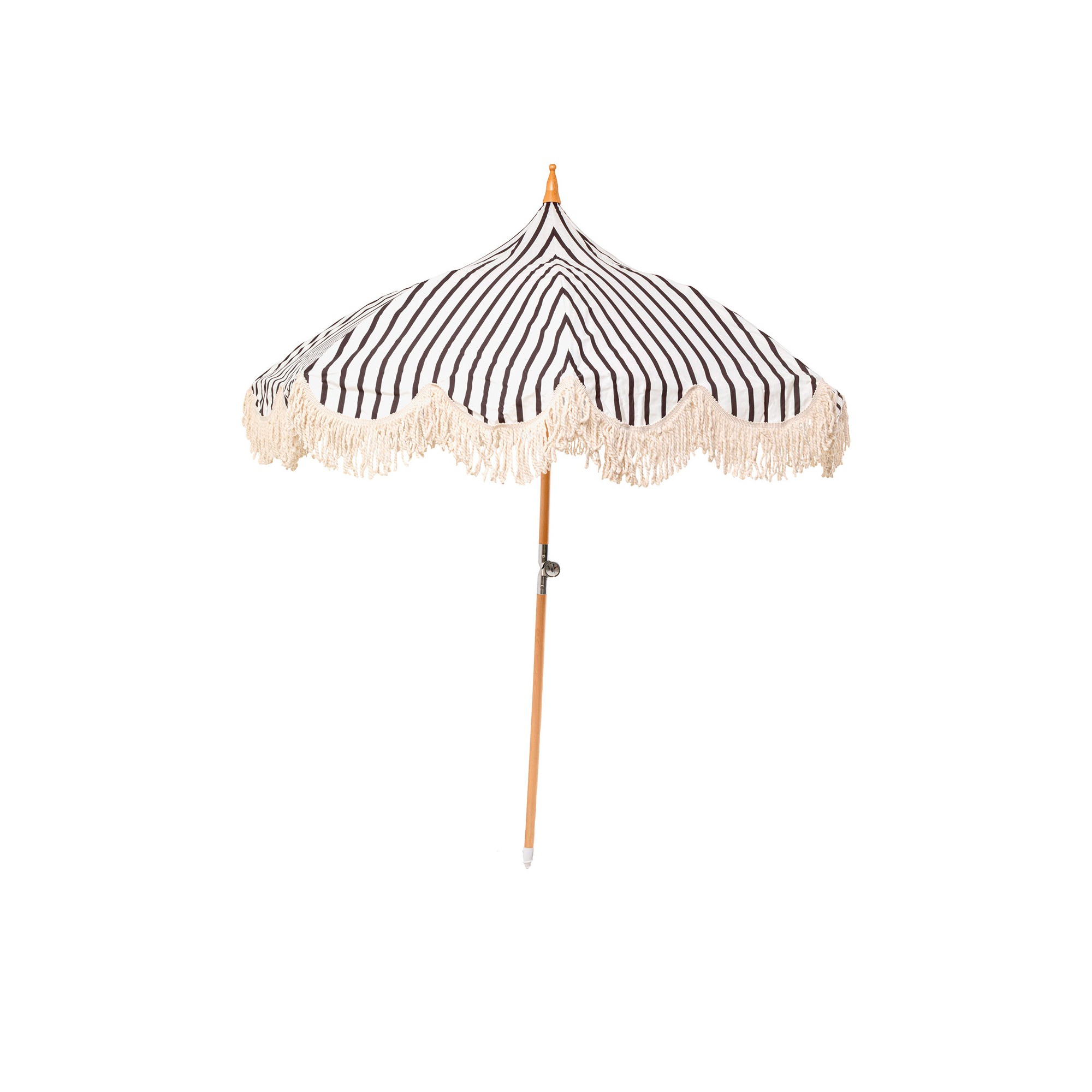 Parasol Temple rayures noir et blanc 200cm Kare Design