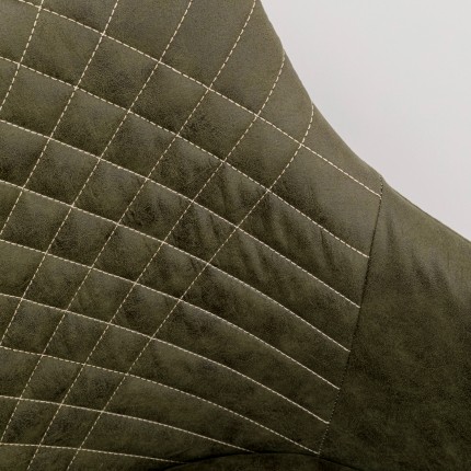 Swivel chair with armrests Coco green and oak Kare Design