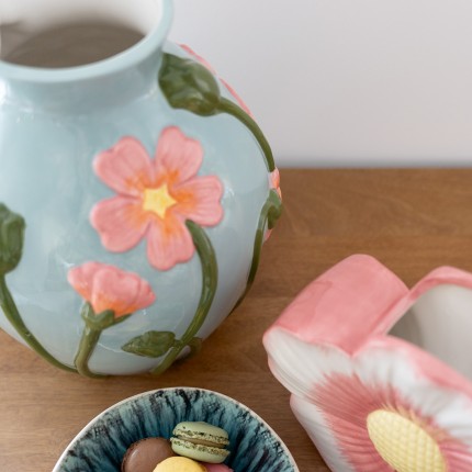 Vase bleu fleurs Kare Design