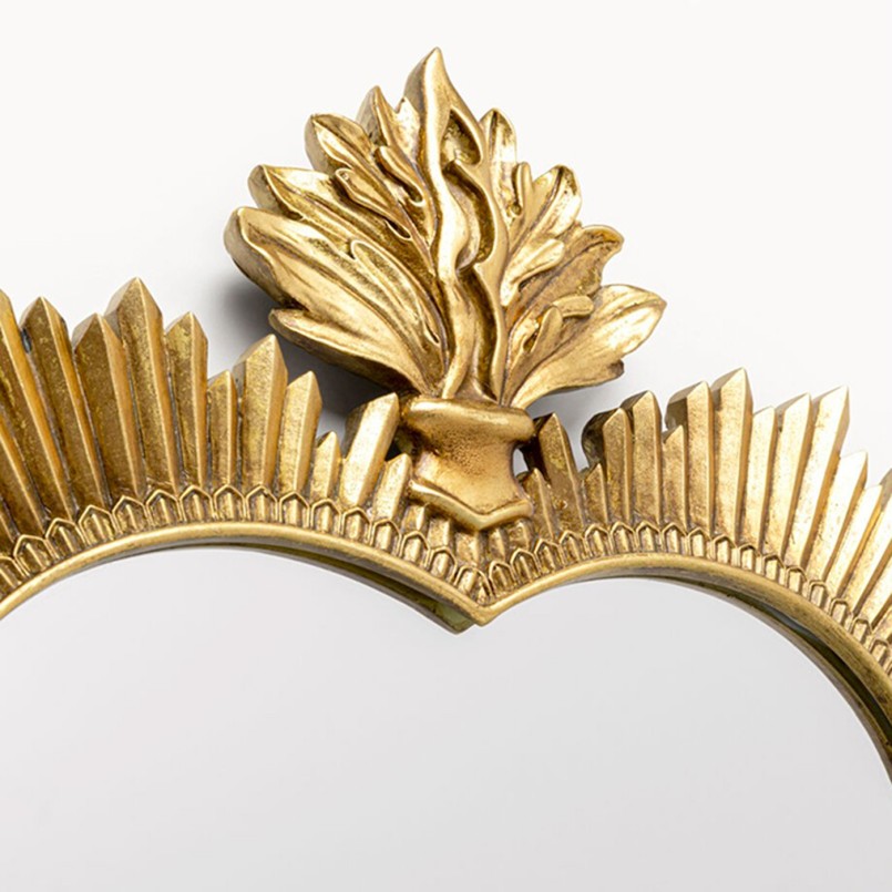 Wall Mirror gold heart 54x49cm Kare Design