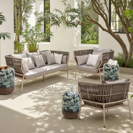 Outdoor Armchair Formenta grey Kare Design