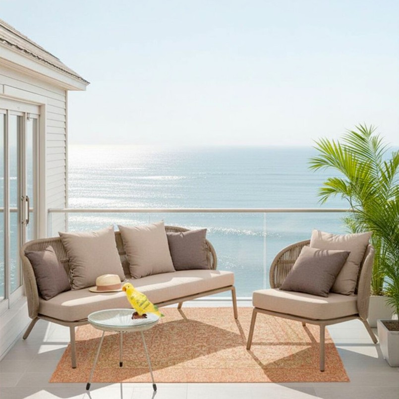 Salon de jardin beige 4/5 places - Sicily - Kare Design
