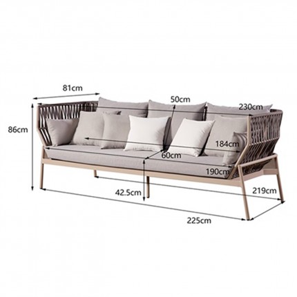 Outdoor Sofa Formenta 3-Seater grey Kare Design