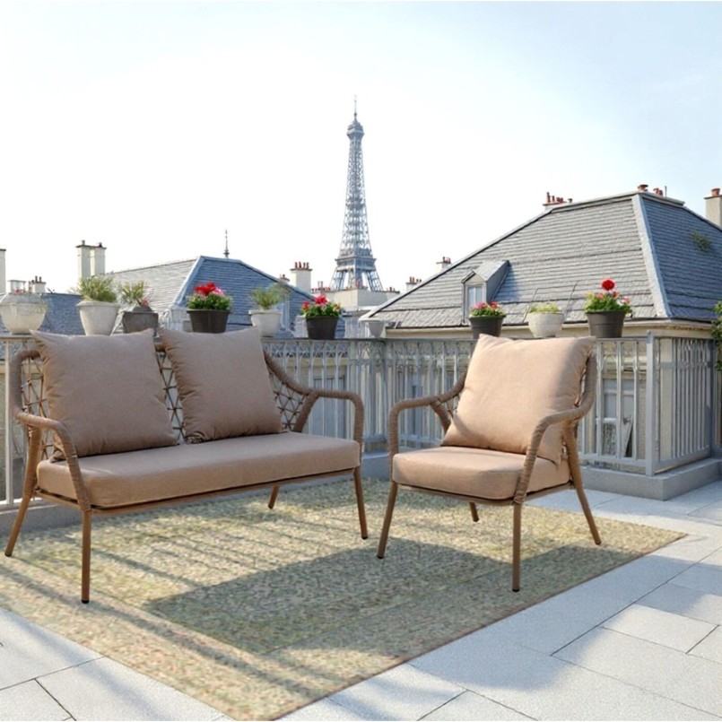 Outdoor Sofa Milos 2-Seater beige Kare Design
