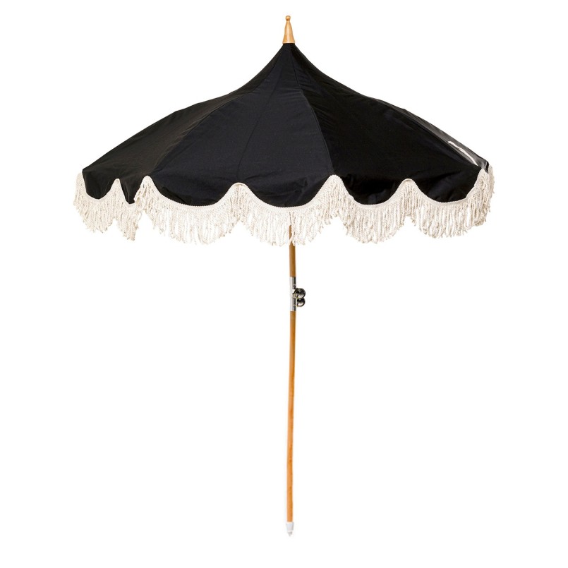 Parasol noir à franges - Hawaii - Kare Design
