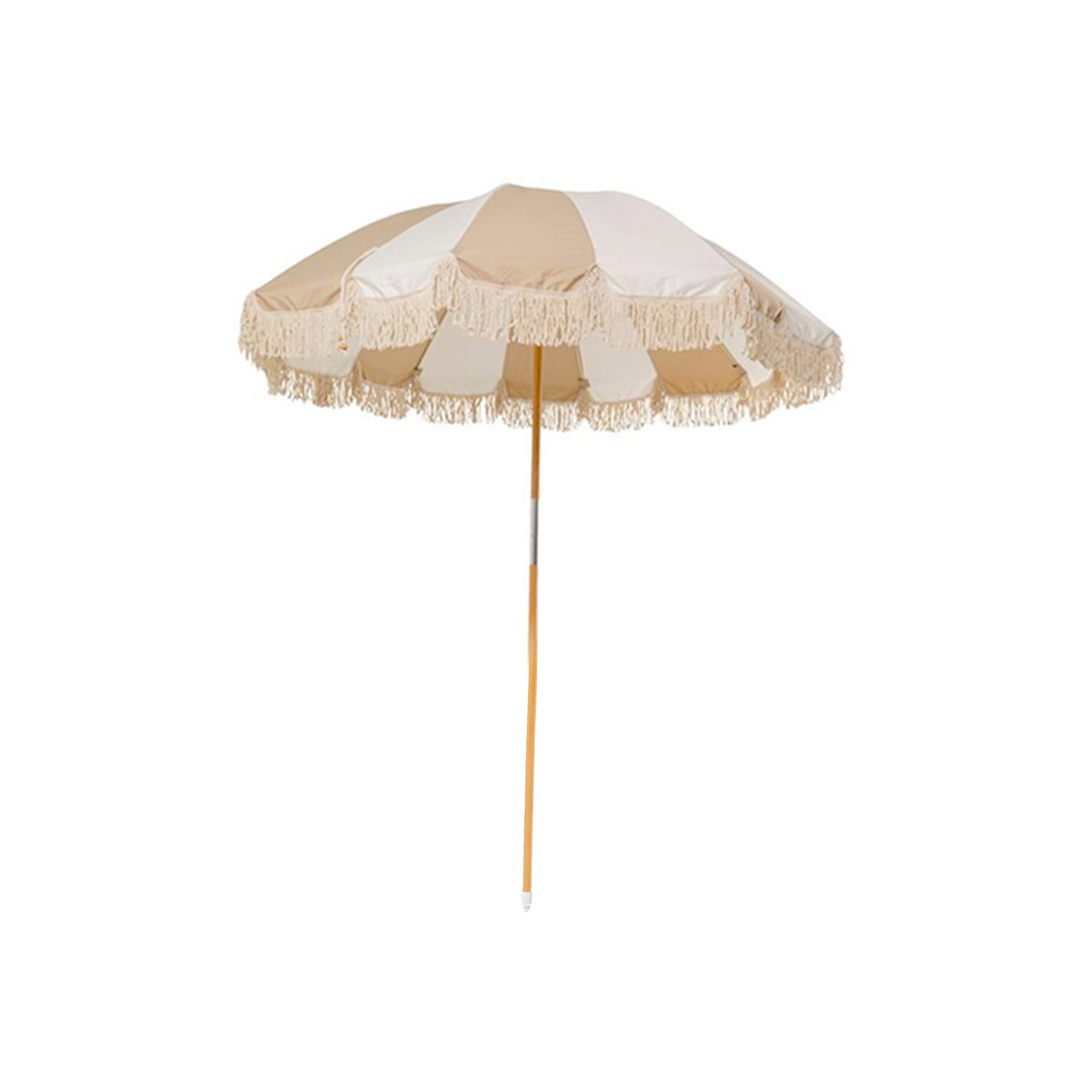 Parasol stripes beige and white Ø220cm Kare Design
