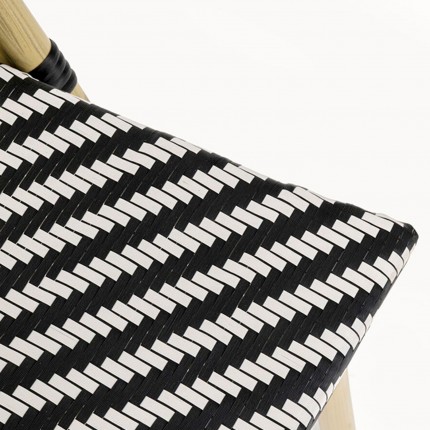 Chaise de jardin avec accoudoirs Montmartre noire Kare Design