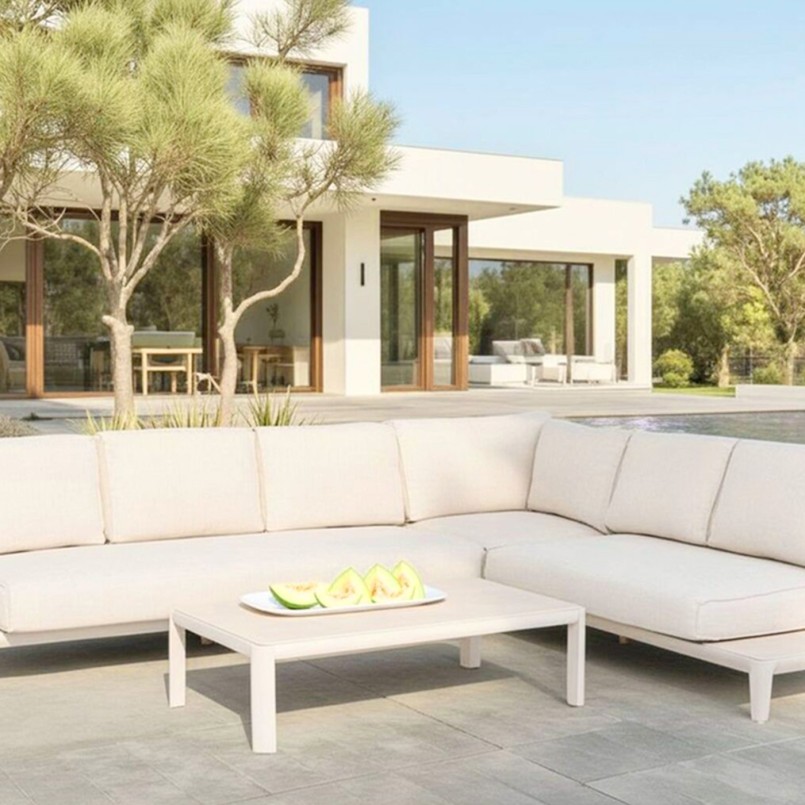Cream-Colored Relaxation Garden Set - Mykonos - Kare Design