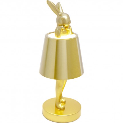 Lampe Animal lapin LED 29cm dorée Kare Design