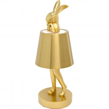 Lampe Animal lapin LED 29cm dorée Kare Design