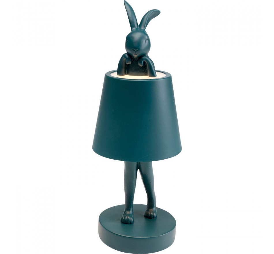 Lampe Animal lapin LED 29cm bleue Kare Design