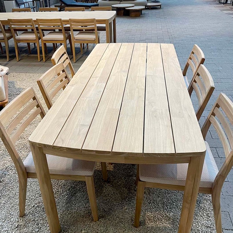 Solid teak garden table - Tunis - Gescova
