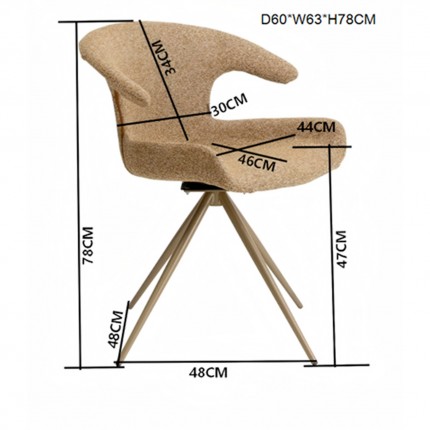 Swivel Chair with armrests Golo Kare Design