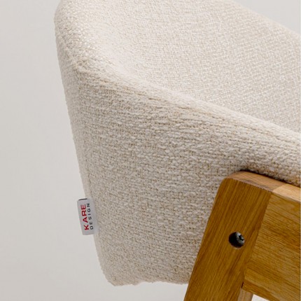 Chaise avec accoudoirs Julius crème Kare Design