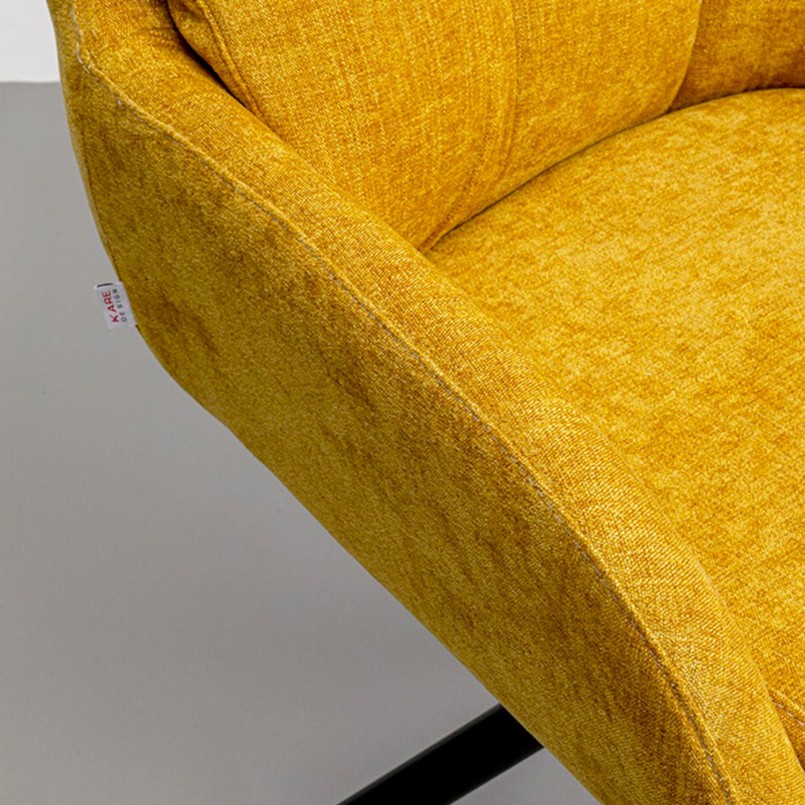 Yellow swivel armchair - Molly - Kare Design