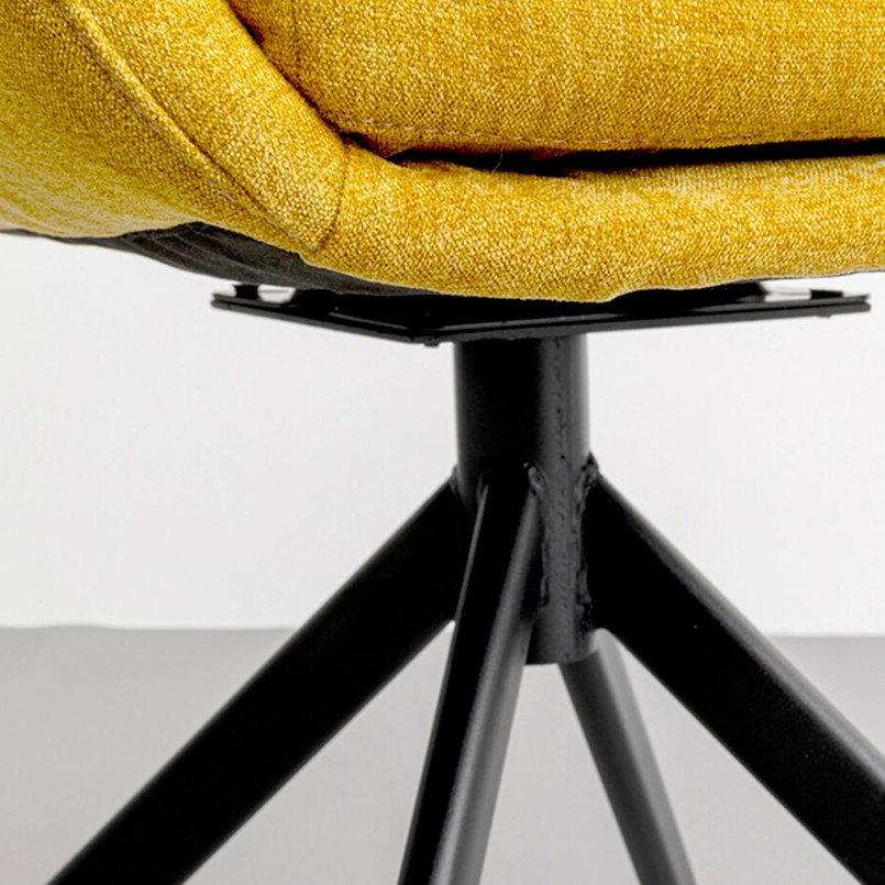 Yellow swivel armchair - Molly - Kare Design
