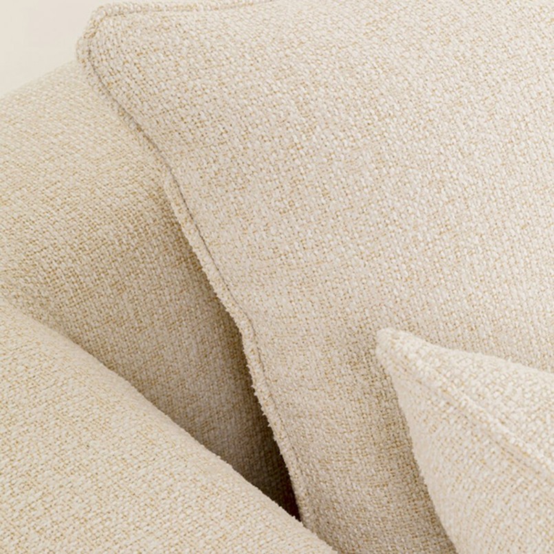 Canapé d'angle en tissu tressé beige - Jimmy - Kare Design