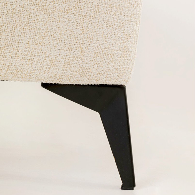 Canapé d'angle en tissu tressé beige - Jimmy - Kare Design