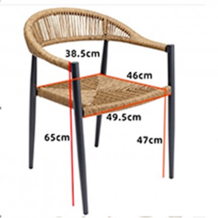 Chaise de jardin avec accoudoirs Palma nature Kare Design