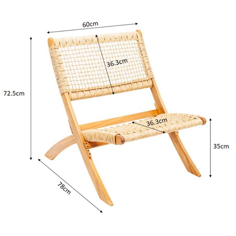 Chaise de jardin pliante en bois - Copacabana - Kare Design