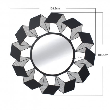 Wall Mirror Cubes Ø104cm Kare Design