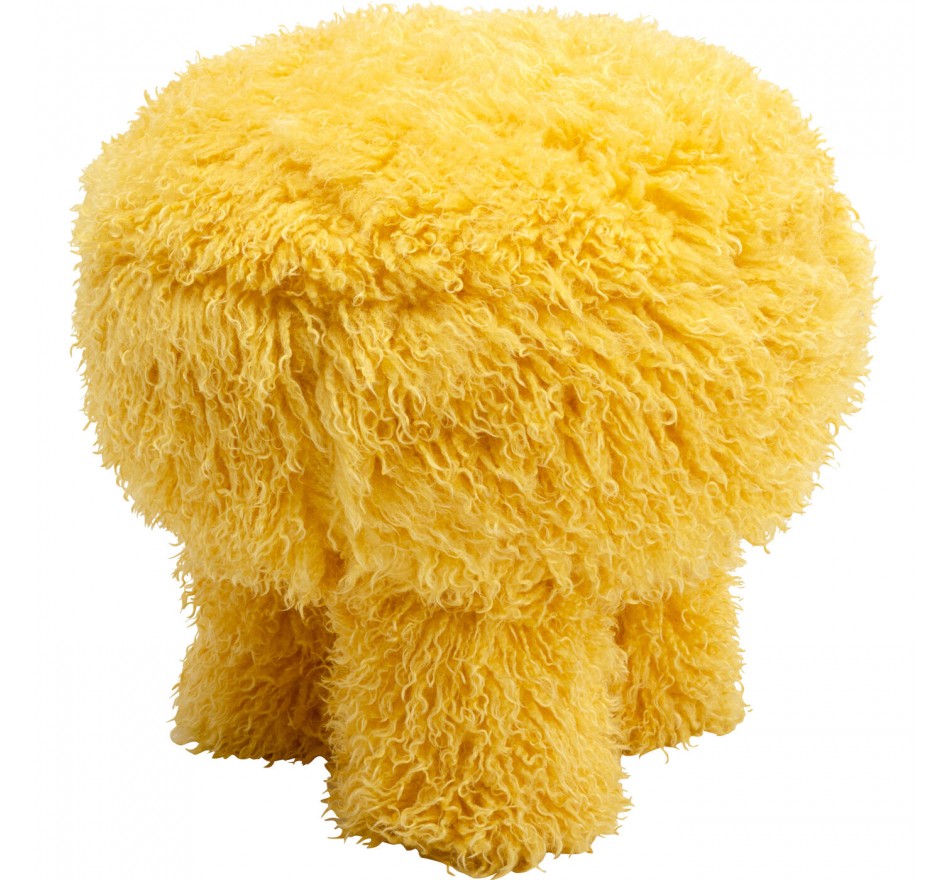 Stool Plushy yellow Kare Design
