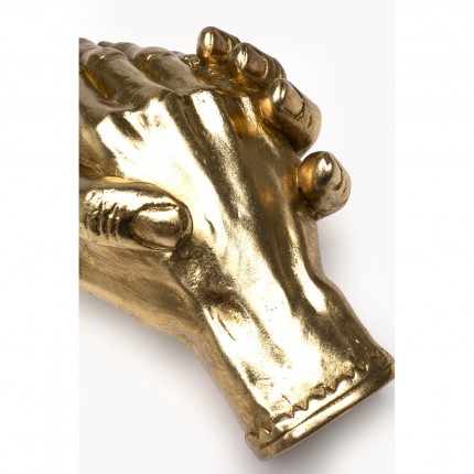 Déco poignée de mains dorée 25cm Kare Design