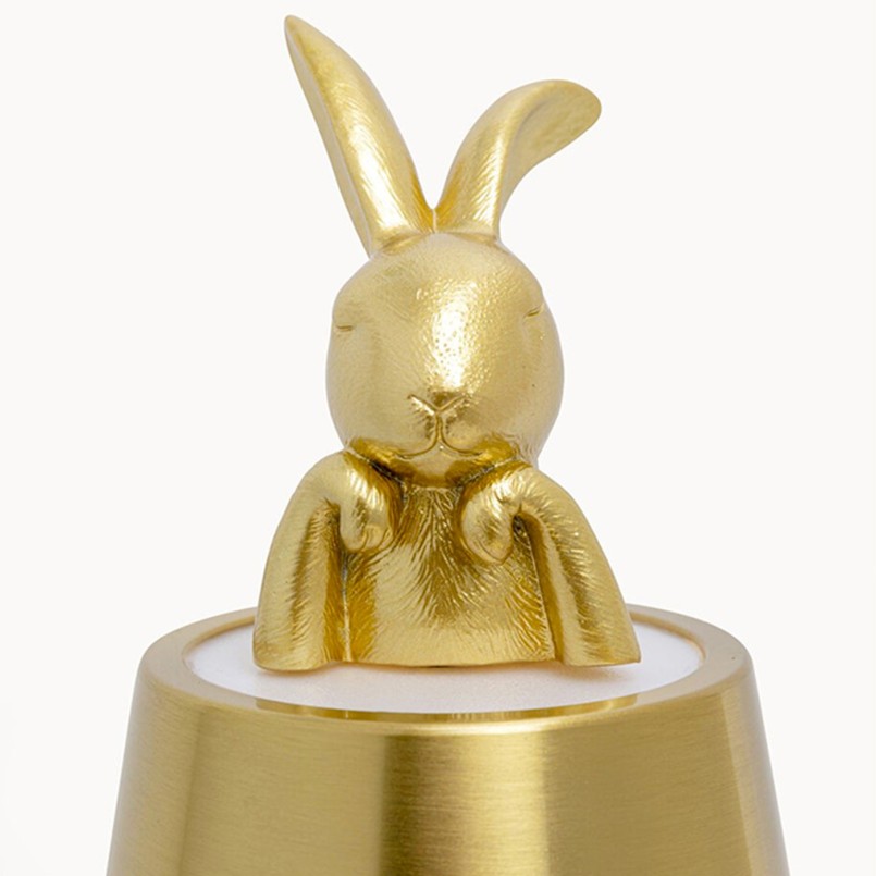 Table Lamp Animal rabbit LED 29cm gold Kare Design