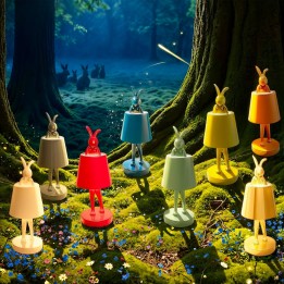 Table Lamp Animal rabbit LED 29cm green Kare Design