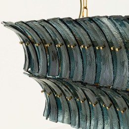 Suspension en verre bleu - Venezia - Kare Design
