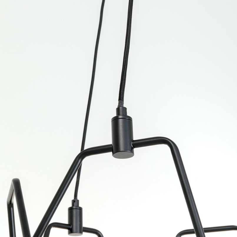 Suspension acier noir et verre - Columbo - Kare Design