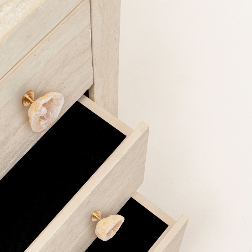 Commode en marbre minéral - Travertino - Kare Design