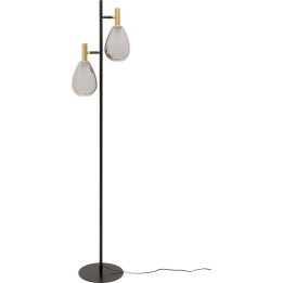 Lampadaire en acier noir et verre - Fari - Kare Design