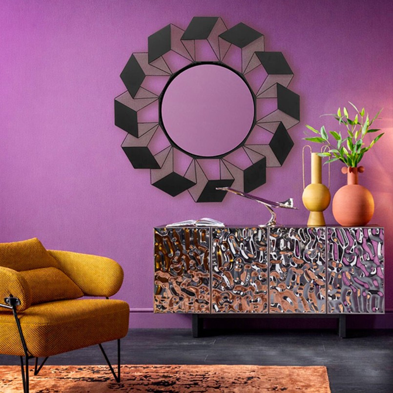 Wall Mirror Cubes Ø104cm Kare Design