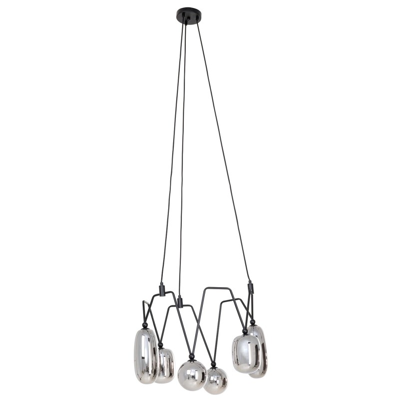 Suspension acier noir et verre - Columbo - Kare Design