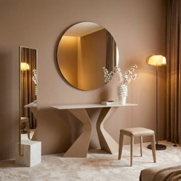 Miroir mural rond gris - Scarlet - Kare Design