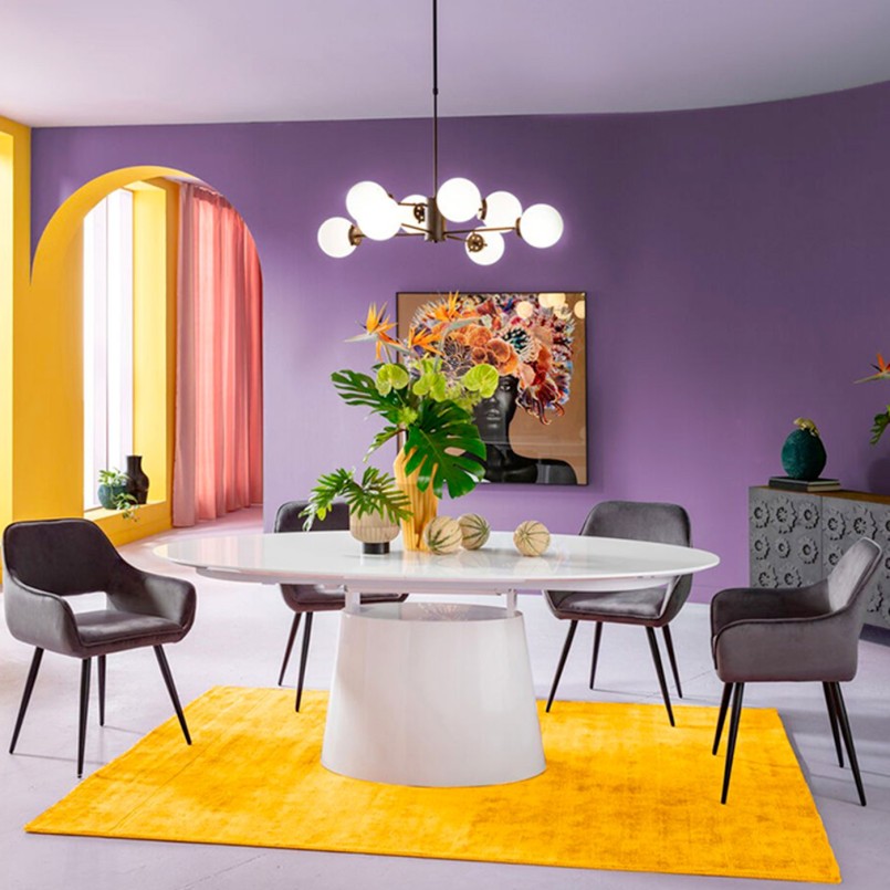 Tapis en viscose jaune - Cosy - Kare Design