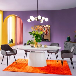 Tapis en viscose orange - Cosy - Kare Design