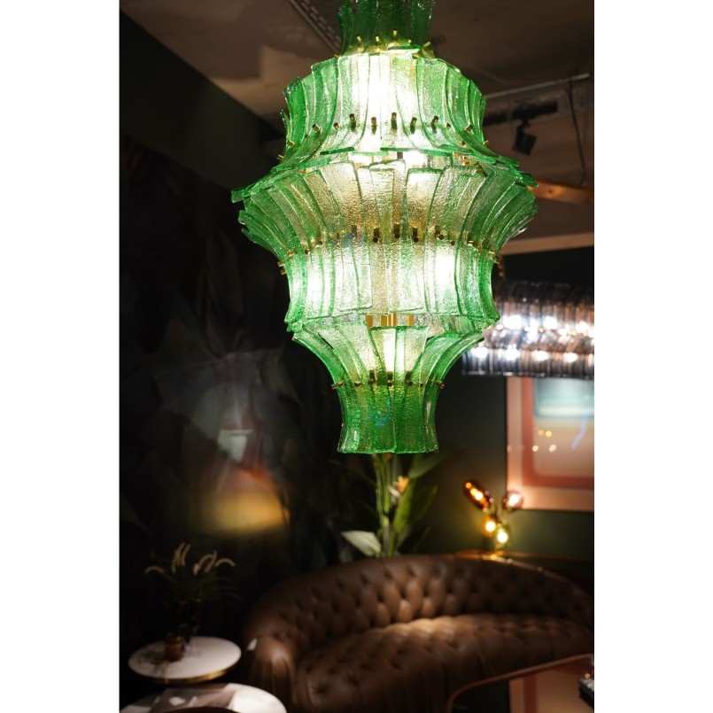 Suspension en verre vert - Venezia - Kare Design