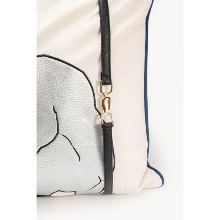 Coussin duo chevaux bleu Kare Design