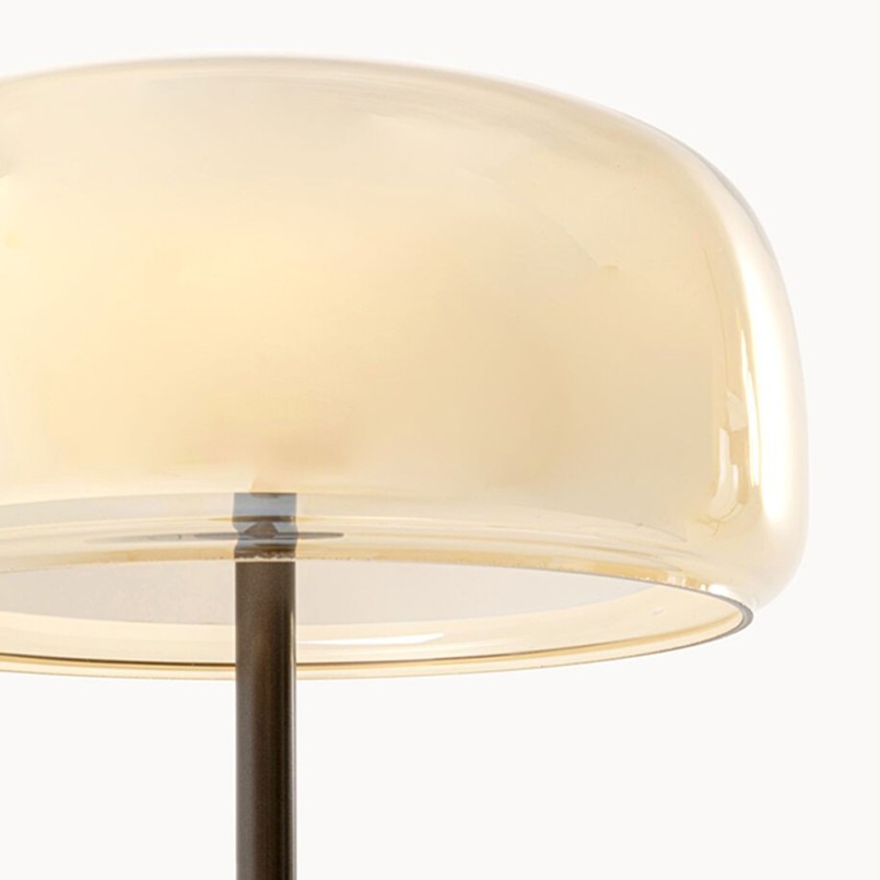 Lampadaire en verre et acier - Shield - Kare Design