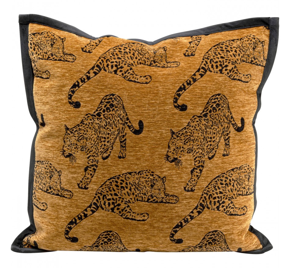 Coussin marron léopards Kare Design
