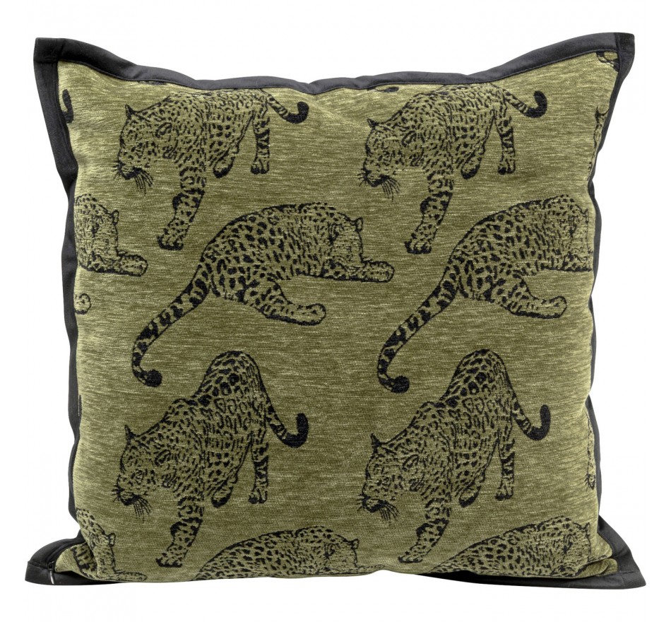 Coussin vert léopards Kare Design